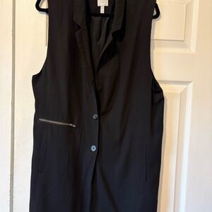 Leith Black Sleeveless Blazer